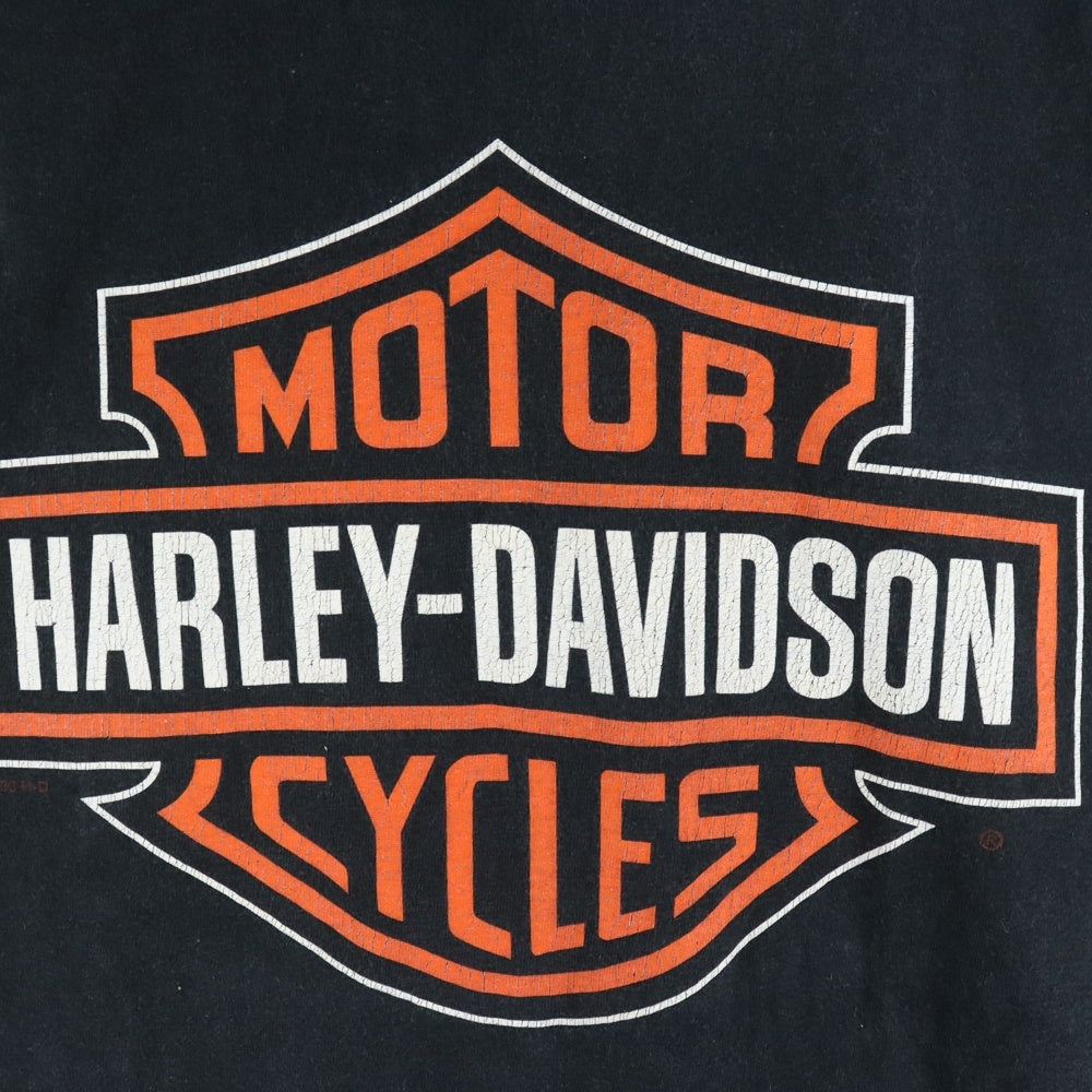 VINTAGE(ヴィンテージ) 90-00s HARLEY DAVIDSON OF TAMPA ハーレーダビッドソン ノースリーブTシャツ カットオフ カットソー ブラック