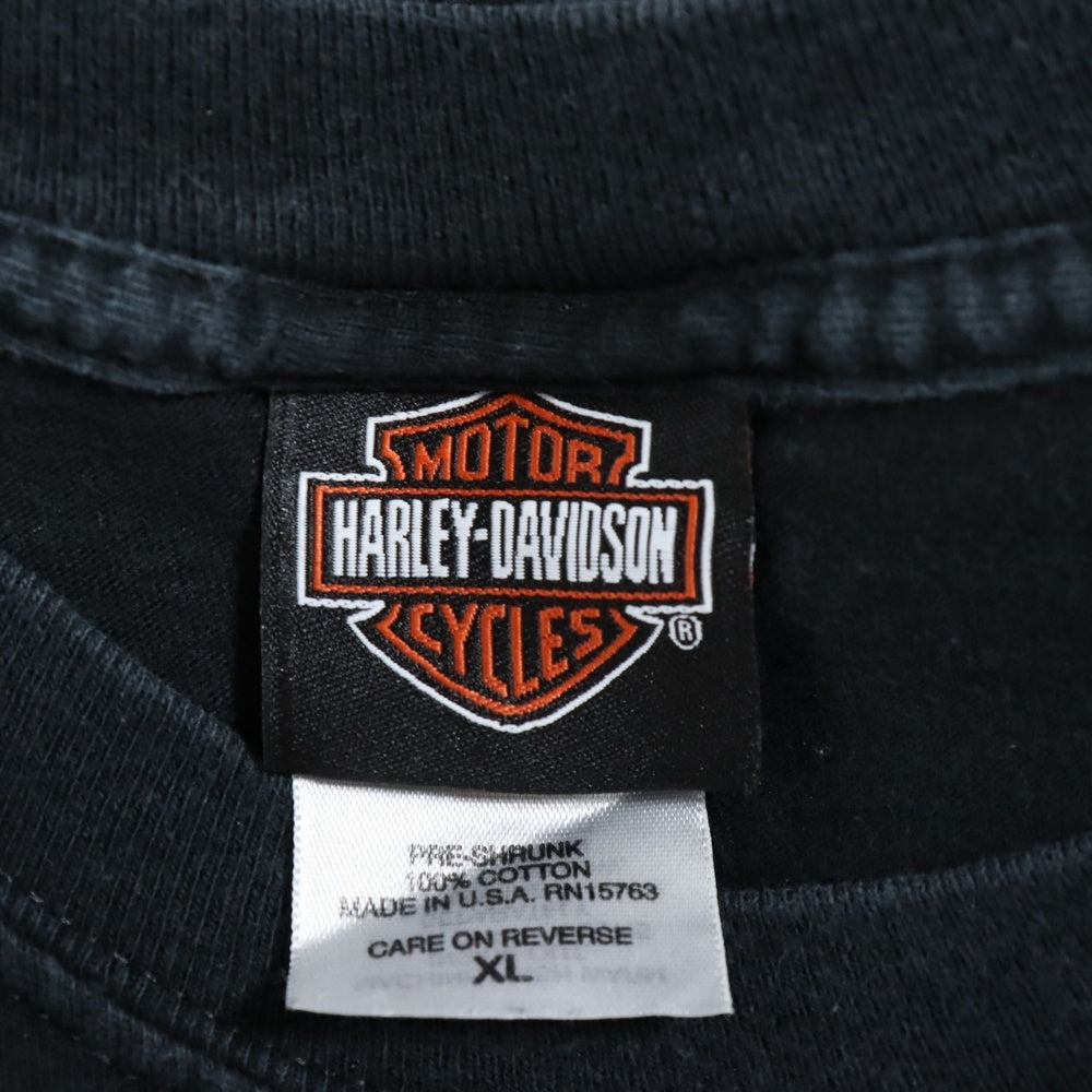 VINTAGE(ヴィンテージ) 90-00s HARLEY DAVIDSON OF TAMPA ハーレーダビッドソン ノースリーブTシャツ カットオフ カットソー ブラック