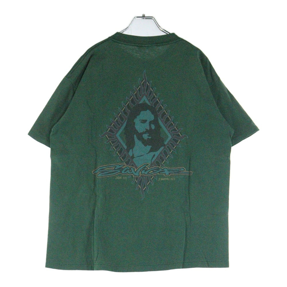 VINTAGE(ヴィンテージ) 90s SAVIOR JUDE 2 SAMUEL セイヴィアー ユダ キリスト 半袖Tシャツカットソー グリーン
