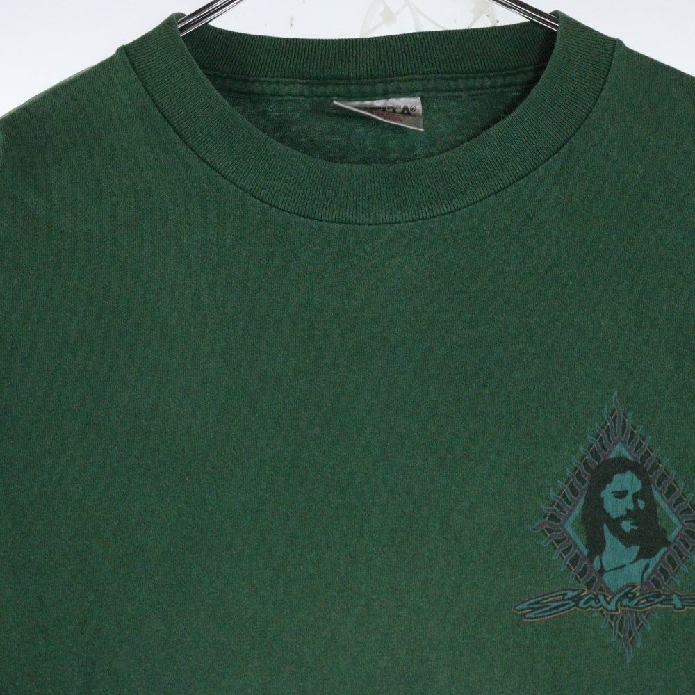 VINTAGE(ヴィンテージ) 90s SAVIOR JUDE 2 SAMUEL セイヴィアー ユダ キリスト 半袖Tシャツカットソー グリーン