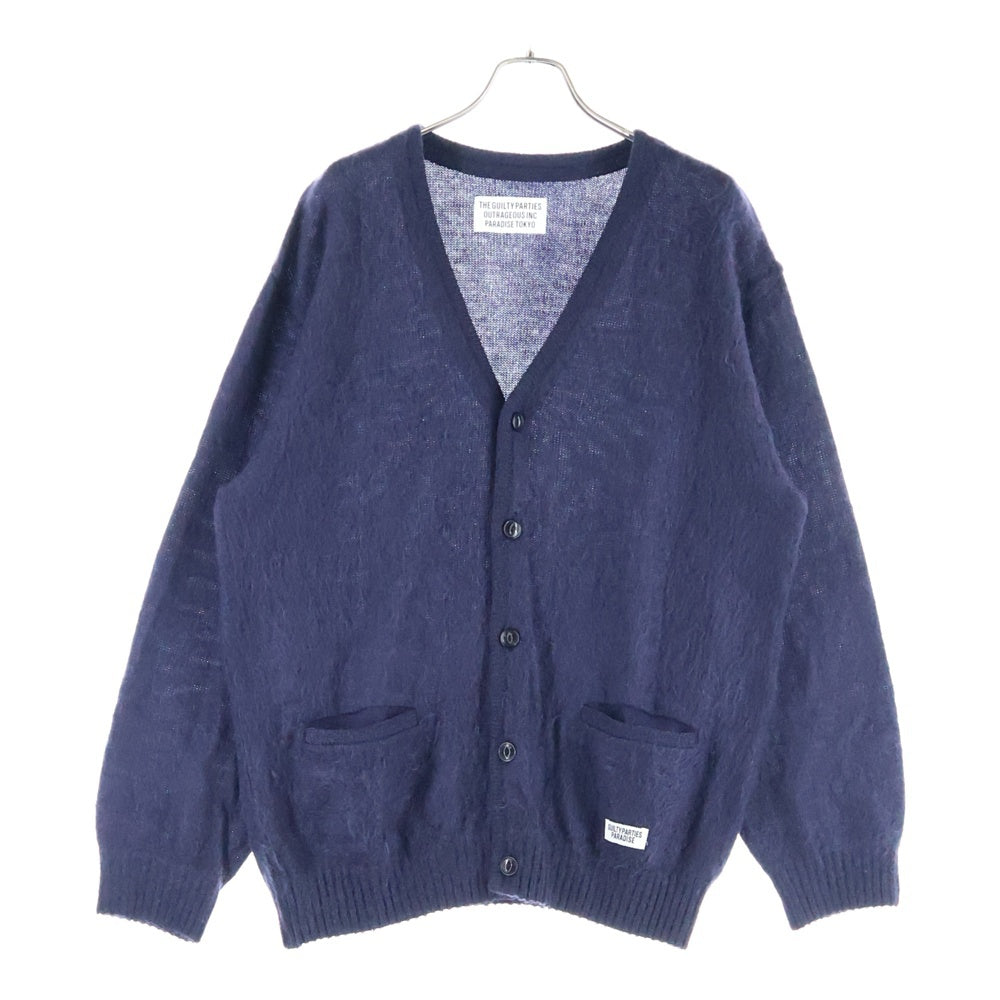 WACKO MARIA(ワコマリア) WOOL MOHAIR CARDIGAN ウール モヘアカーディガン ネイビー