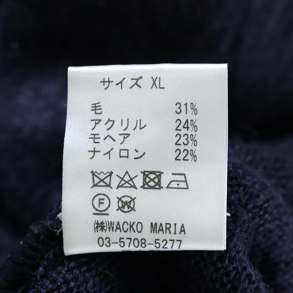 WACKO MARIA(ワコマリア) WOOL MOHAIR CARDIGAN ウール モヘアカーディガン ネイビー