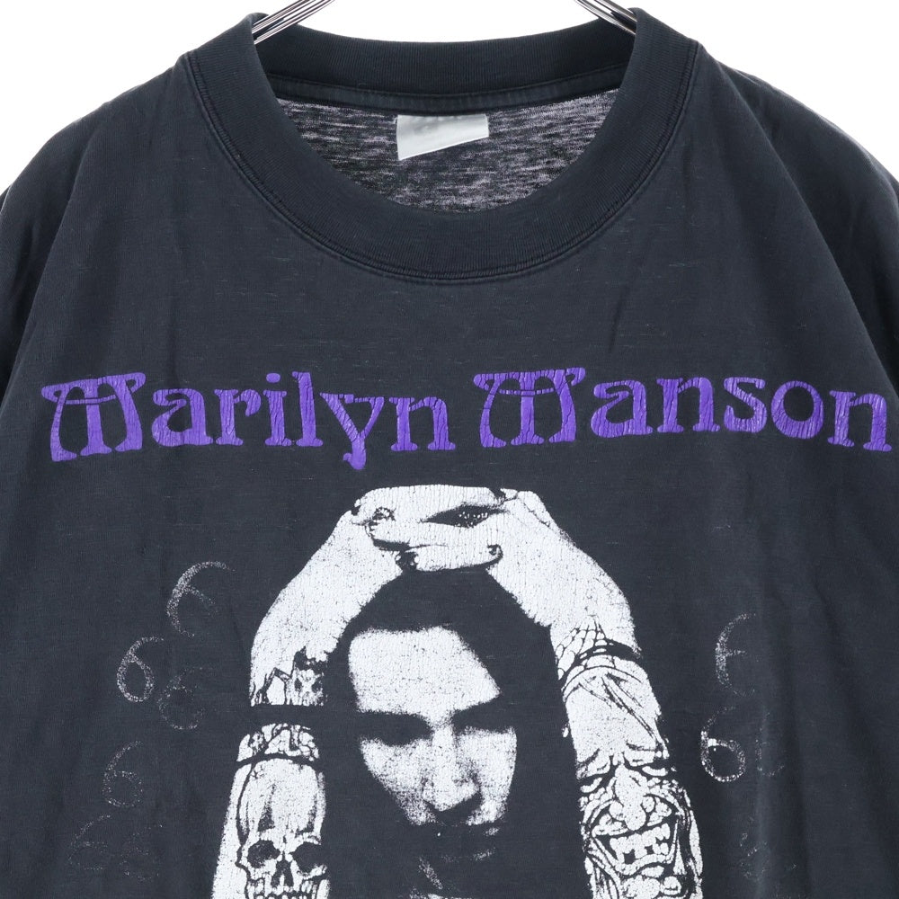 VINTAGE(ヴィンテージ) 90s MARILYN MANSON 666 TEE 半袖プリントTシャツ カットソー マリリンマンソン ブラック