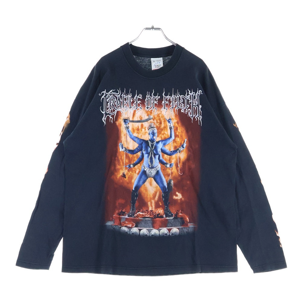 VINTAGE(ヴィンテージ) 00s CRADLE OF FILTH DESTROYER OF WORLDS L/S Tee クレイドルオブフィルス 両面プリント 長袖Tシャツ ブラック