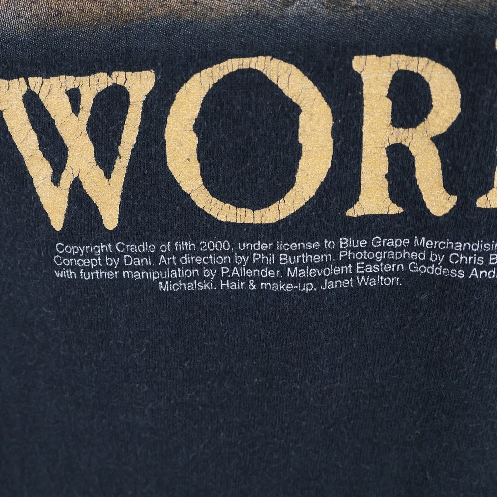 VINTAGE(ヴィンテージ) 00s CRADLE OF FILTH DESTROYER OF WORLDS L/S Tee クレイドルオブフィルス 両面プリント 長袖Tシャツ ブラック