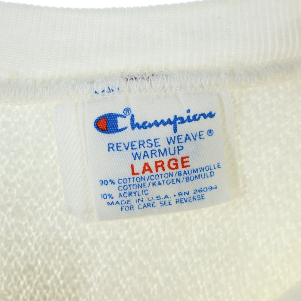 CHAMPION(チャンピオン) 80s REVERSE WEAVE WARMUP レジ目 トリコタグ中期 リバースウィーブ スウェット トレーナー ホワイト