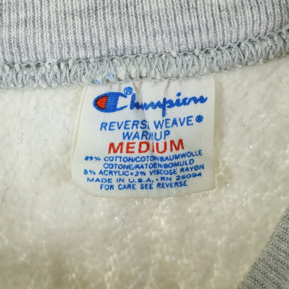 CHAMPION(チャンピオン) 80s REVERSE WEAVE WARMUP NAVY トリコタグ後期 リバースウィーブ スウェット トレーナー グレー