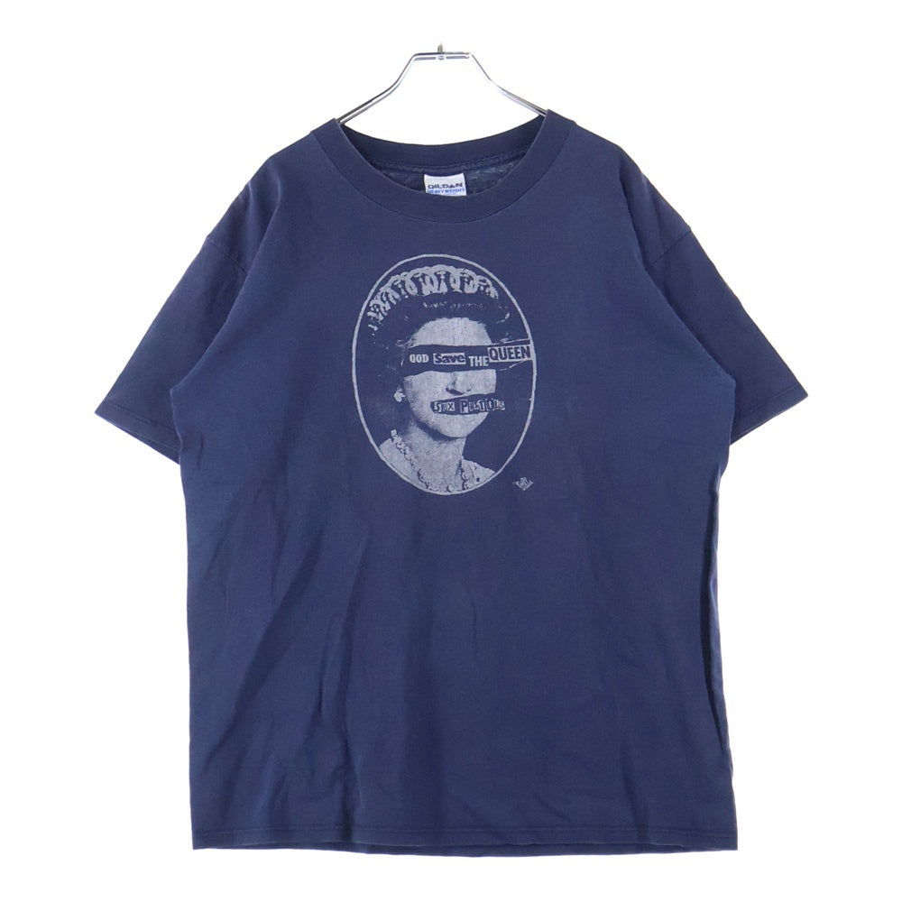 VINTAGE(ヴィンテージ) 90s SEX PISTOLS GOD SAVE THE QUEEN セックスピストルズ フロントプリント Tシャツ 半袖カットソーネイビー