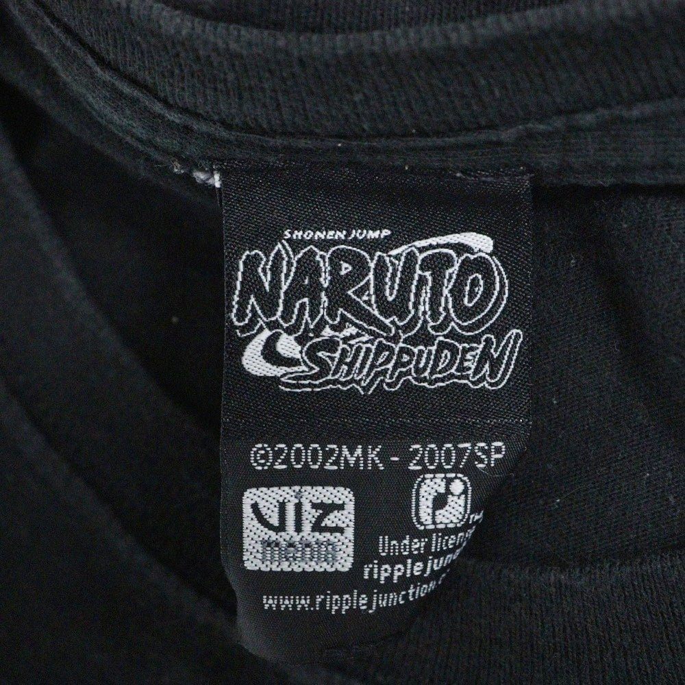 VINTAGE(ヴィンテージ) 00s NARUTO SHIPPUDEN ナルト 疾風伝 暁 雲 プリント Tシャツ 半袖カットソー ブラック