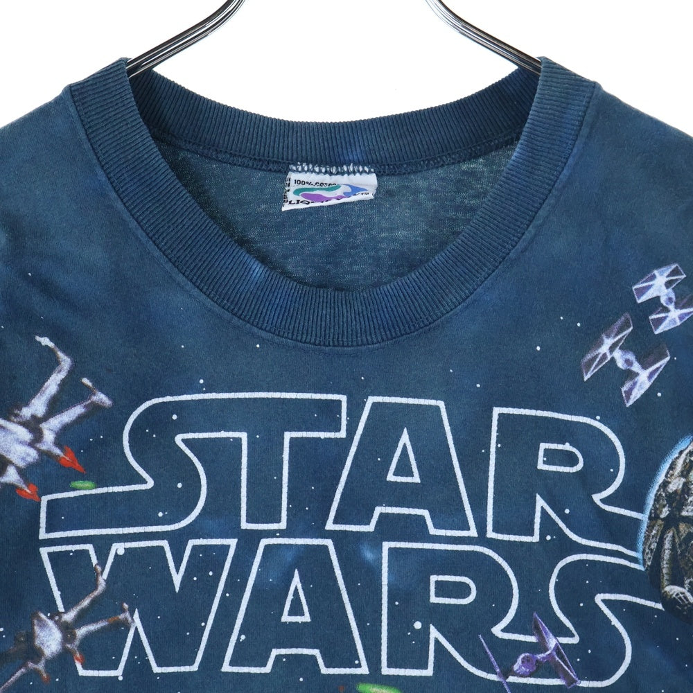 VINTAGE(ヴィンテージ) 90s STAR WARS スターウォーズ オーバープリント Tシャツ 半袖カットソーマルチカラー