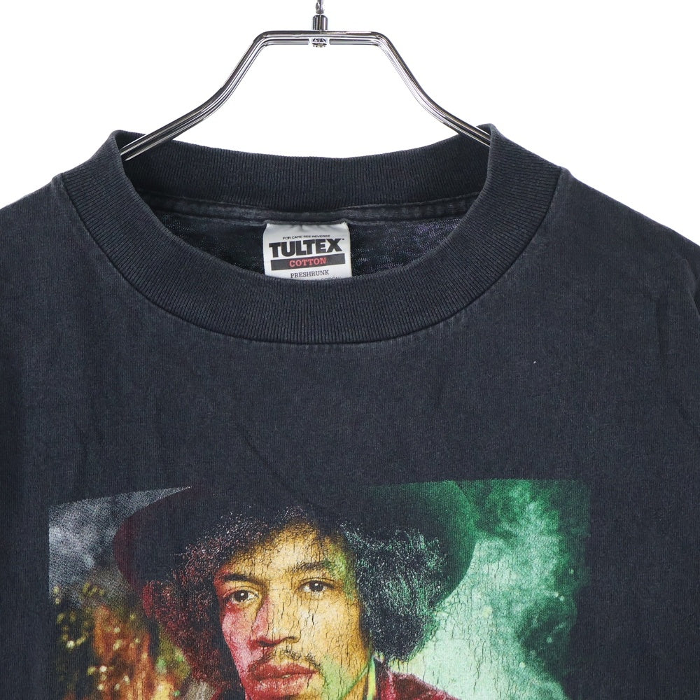 VINTAGE(ヴィンテージ) 90s JIMI HENDRIX ジミヘンドリックス フロントプリント Tシャツ 半袖カットソーブラック