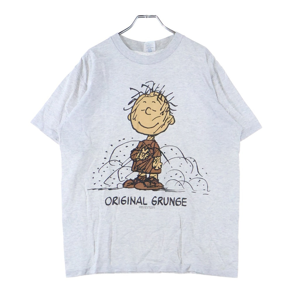 VINTAGE(ヴィンテージ) 90s PEANUTS PIGPEN ピーナッツ ピッグペン 両面プリント Tシャツ 半袖カットソー グレー