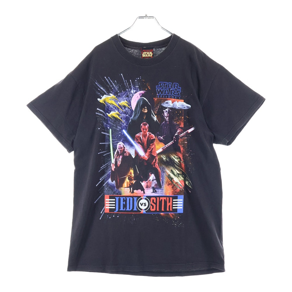VINTAGE(ヴィンテージ) 90s STAR WARS EPISODE 1JEDIvsSITH スターウォーズ エピソード1 Tシャツ 半袖カットソー ブラック