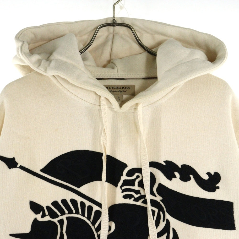BURBERRY(バーバリー) EQUESTRIAN KNIGHT HOODIE エクストリアン ナイト フーディー パーカー 4061338 ホワイト