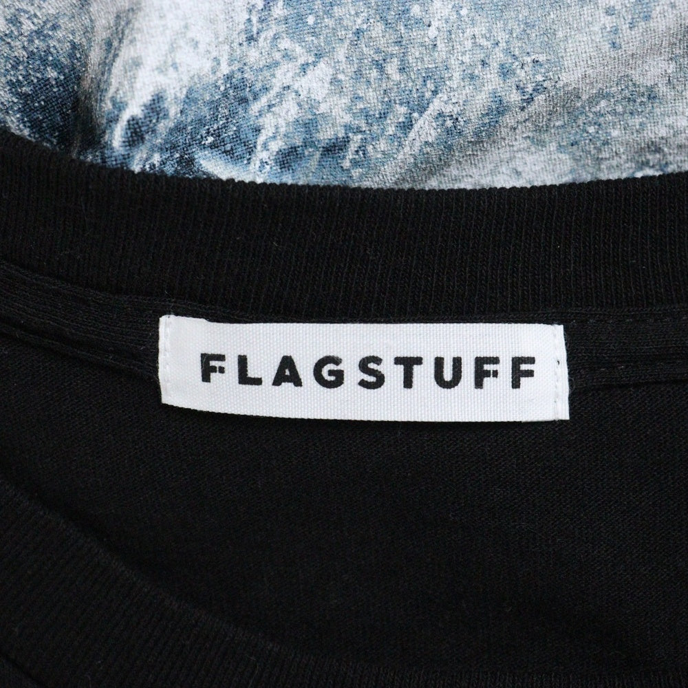 FLAGSTUFF(フラッグスタッフ) JAWS DON'T GO IN THE WATER MOVIE TEE ジョーズ コラボ Tシャツ 半袖カットソー ブラック