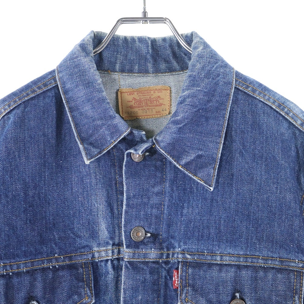 Levi's(リーバイス) 70s 71205 0217 DENIM JACKET BIG E ボタン裏刻印529 不均等V デニムジャケット インディゴ