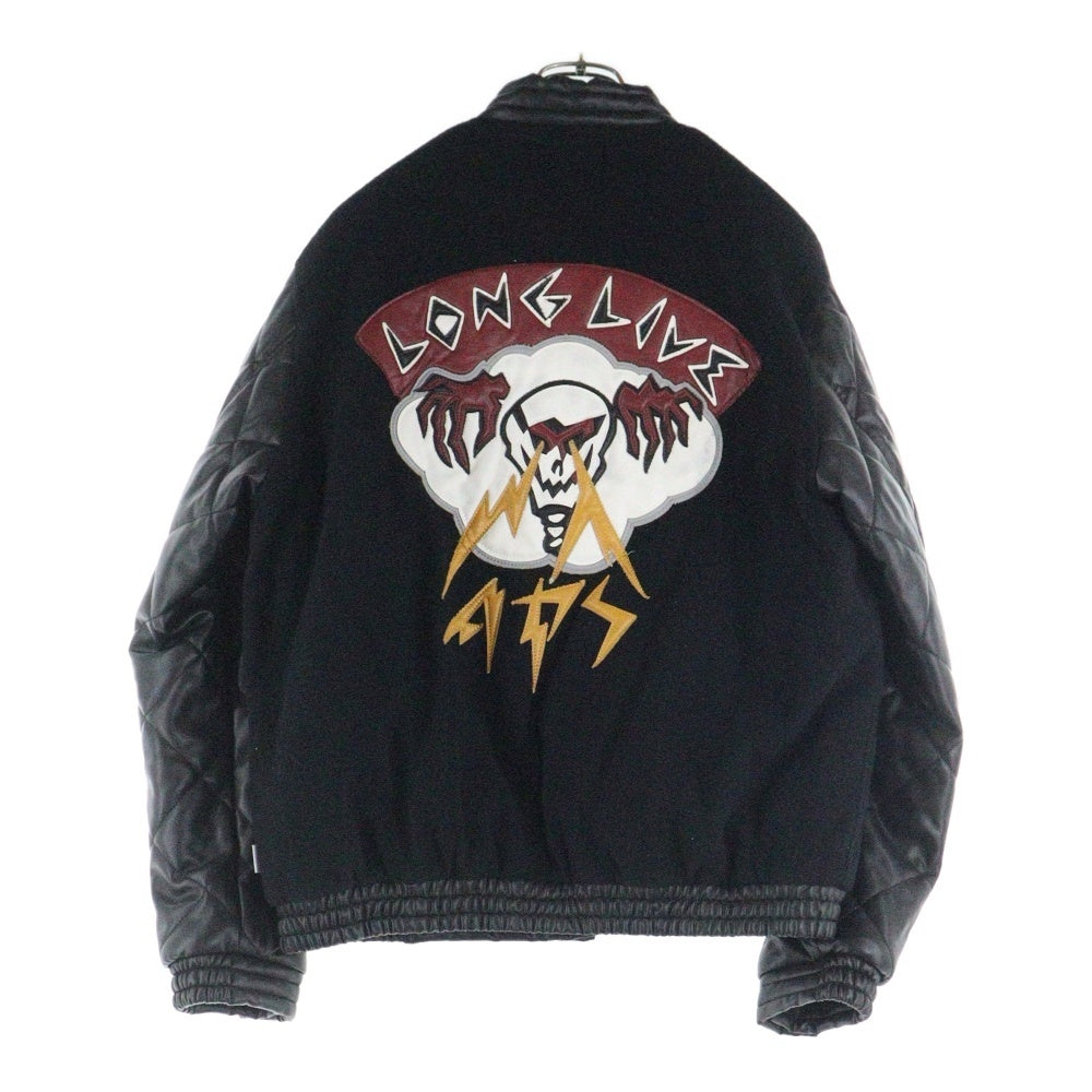 WTAPS(ダブルタップス) 20AW CANAL JACKET WONY MOSSER カナル モッサー スタジアムジャケットスタジャン ジャケット ブラック 202BRDT-JKM05