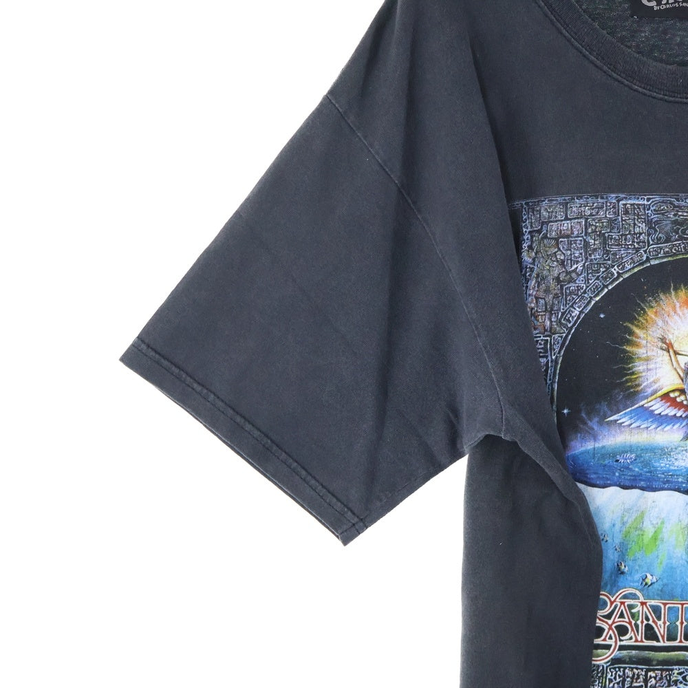 VINTAGE(ヴィンテージ) 90s SANTANA RIVER OF COLORS CARLOS 1998 カルロス サンタナ 半袖Tシャツ カットソー ブラック