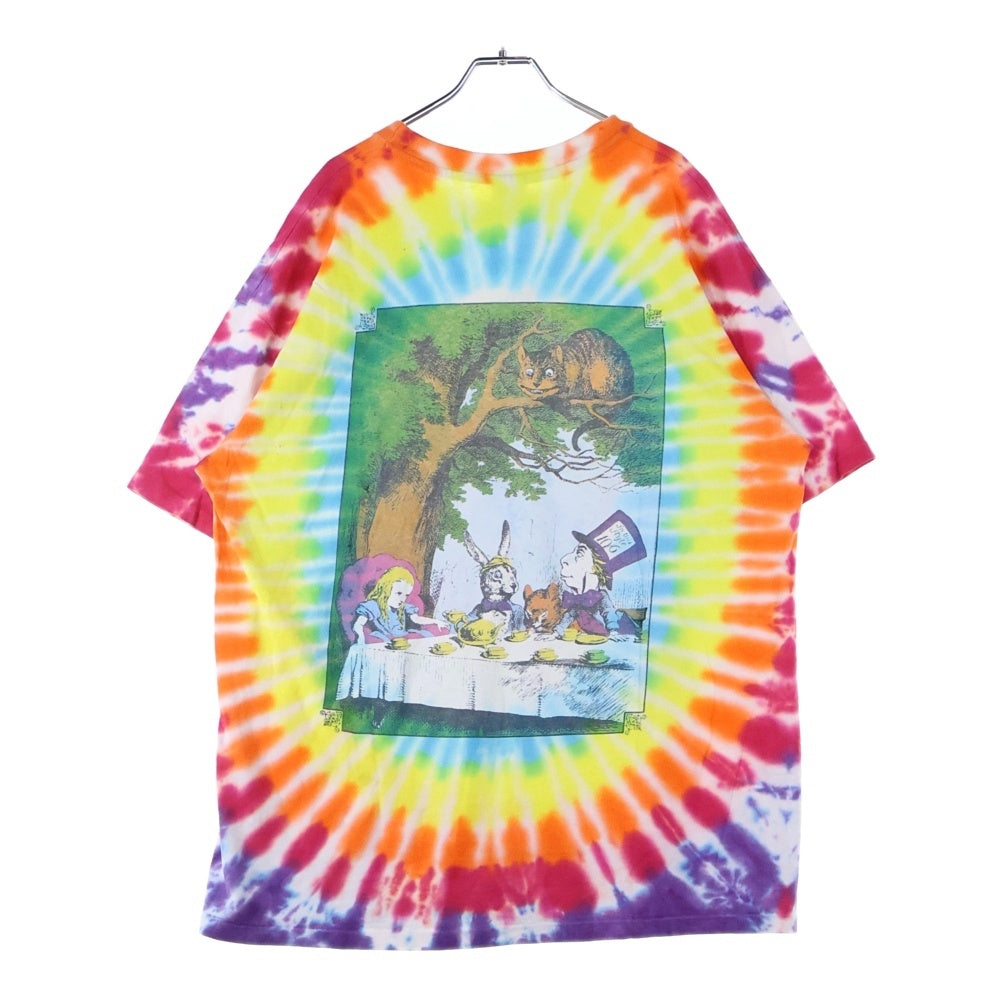 VINTAGE(ヴィンテージ) 90s ALICE IN WONDERLAND 1997 NOT FADE AWAY 不思議の国のアリス タイダイ 半袖Tシャツ カットソー オレンジ/イエロー/ブルー