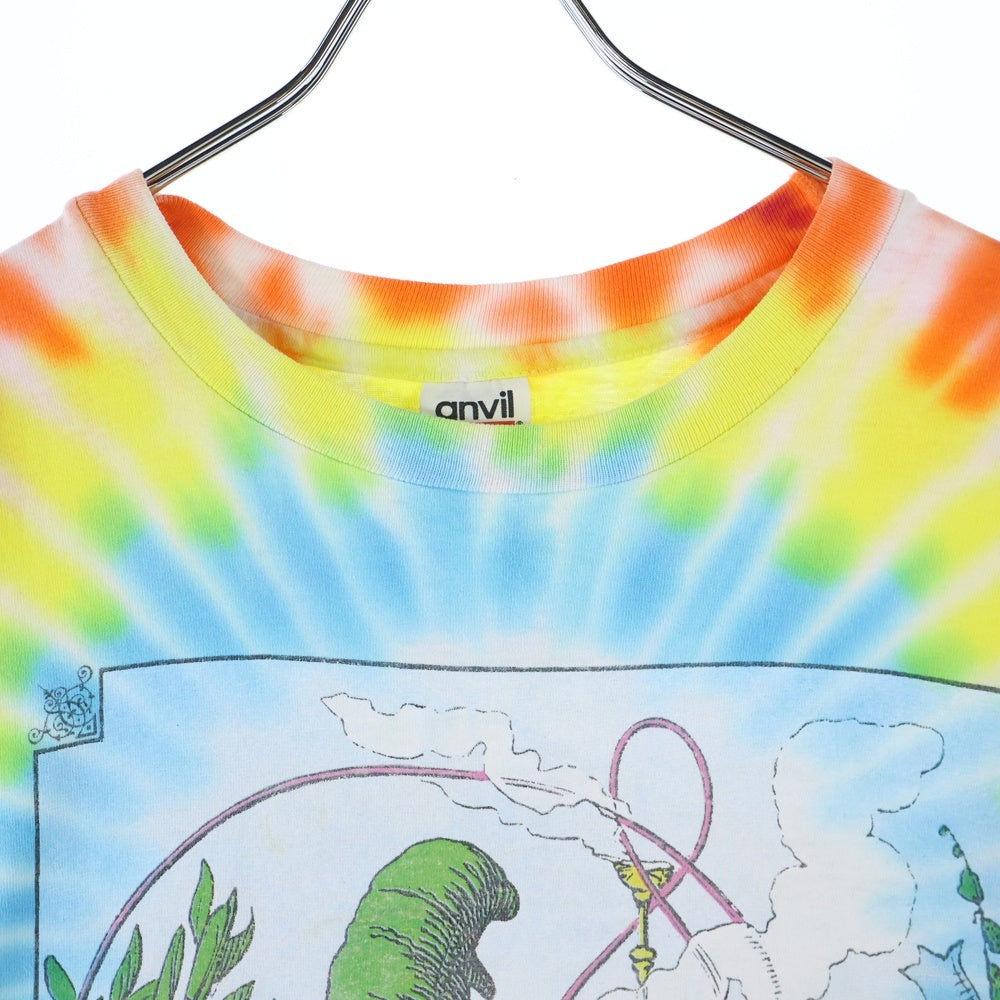 VINTAGE(ヴィンテージ) 90s ALICE IN WONDERLAND 1997 NOT FADE AWAY 不思議の国のアリス タイダイ 半袖Tシャツ カットソー オレンジ/イエロー/ブルー