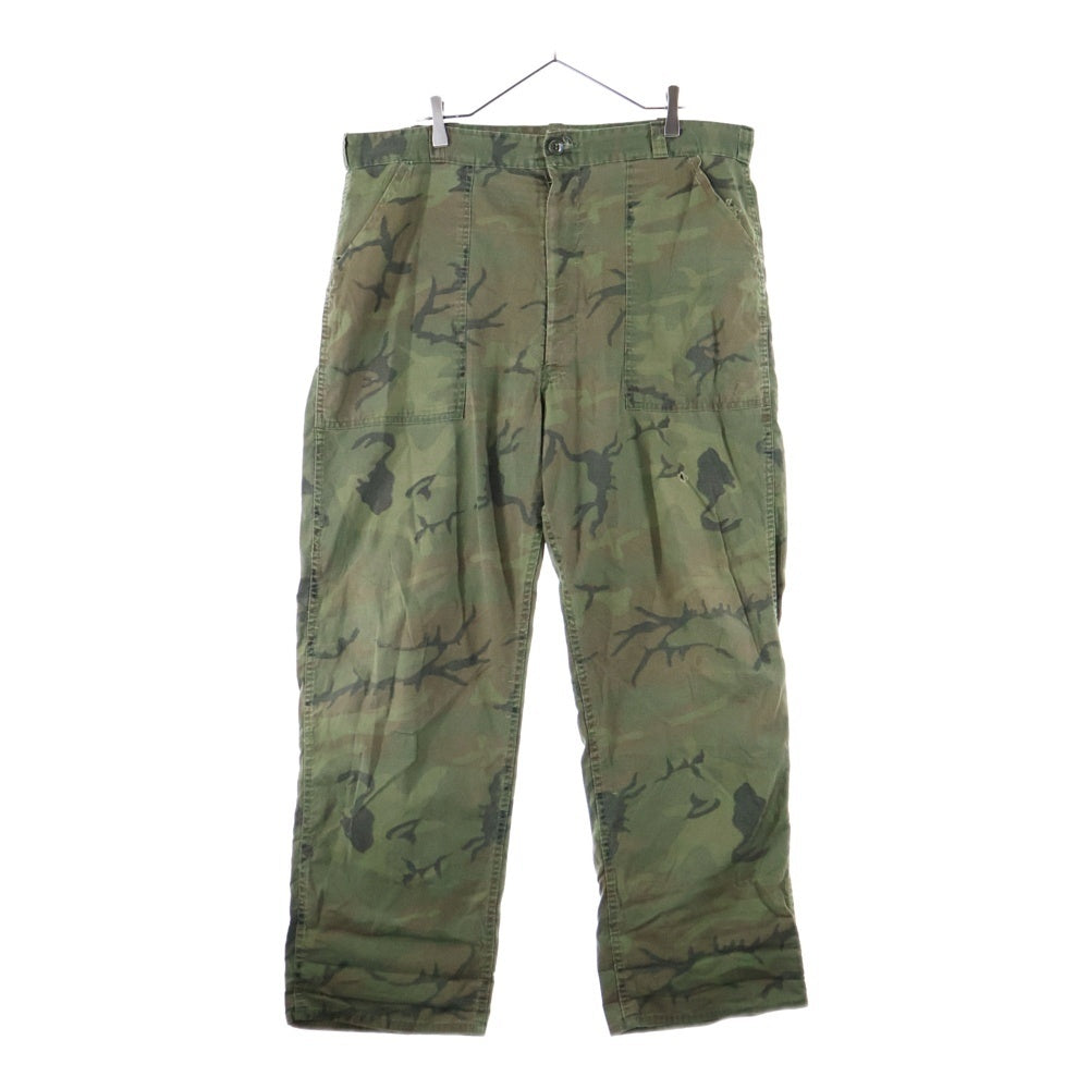 VINTAGE(ヴィンテージ) 60-80s MILITARY CIVILIAN LEAFBAKER PANTS RAPIDジップ ミリタリー シビリアンリーフ ベイカー パンツ 民間 迷彩 カモフラージュ カーキ