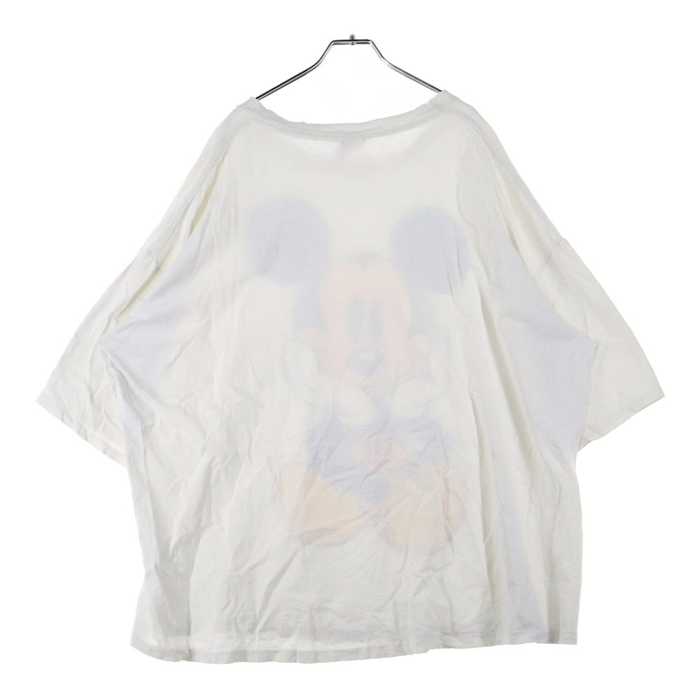 VINTAGE(ヴィンテージ) 90s DISNEY MICKEY ディズニー ミッキーフロントプリント お座り 半袖Tシャツ ホワイト