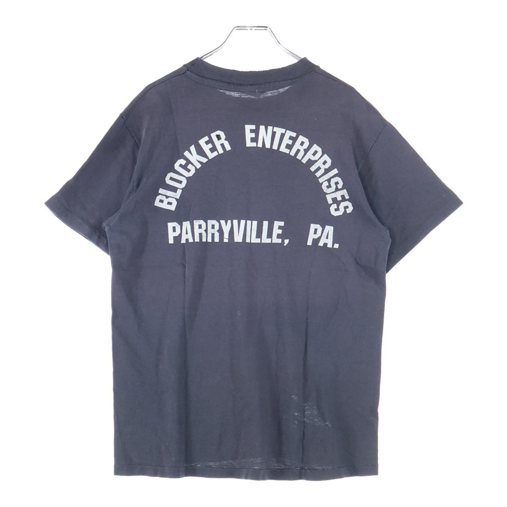 VINTAGE(ヴィンテージ) 80s HARLEY DAVIDSON BLOCKER ENTERPRISES PARRYVILLE ハーレーダビッドソン 両面プリント Tシャツ 半袖カットソー ブラック