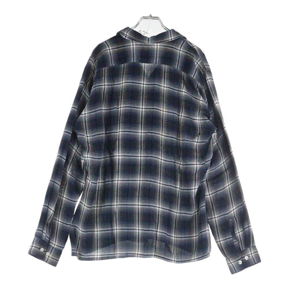 VINTAGE(ヴィンテージ) 50-60s ARROW CHEVELLA OMBRE CHECK SHIRT オンブレチェックシャツ ネイビー/ブラック