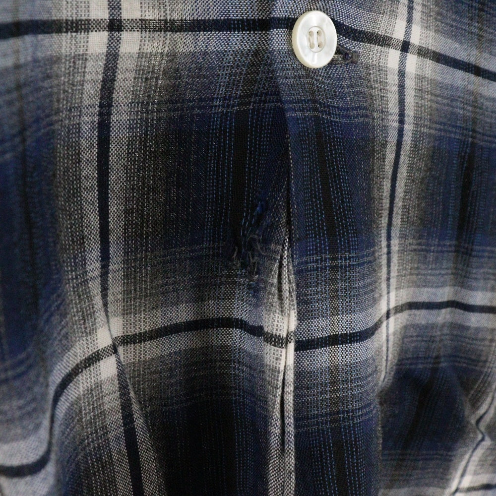 VINTAGE(ヴィンテージ) 50-60s ARROW CHEVELLA OMBRE CHECK SHIRT オンブレチェックシャツ ネイビー/ブラック