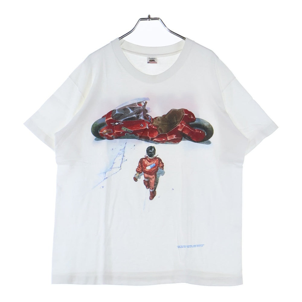 VINTAGE(ヴィンテージ) 90S AKIRA アキラ 金田バイク プリント 半袖クルーネックTシャツカットソー ホワイト