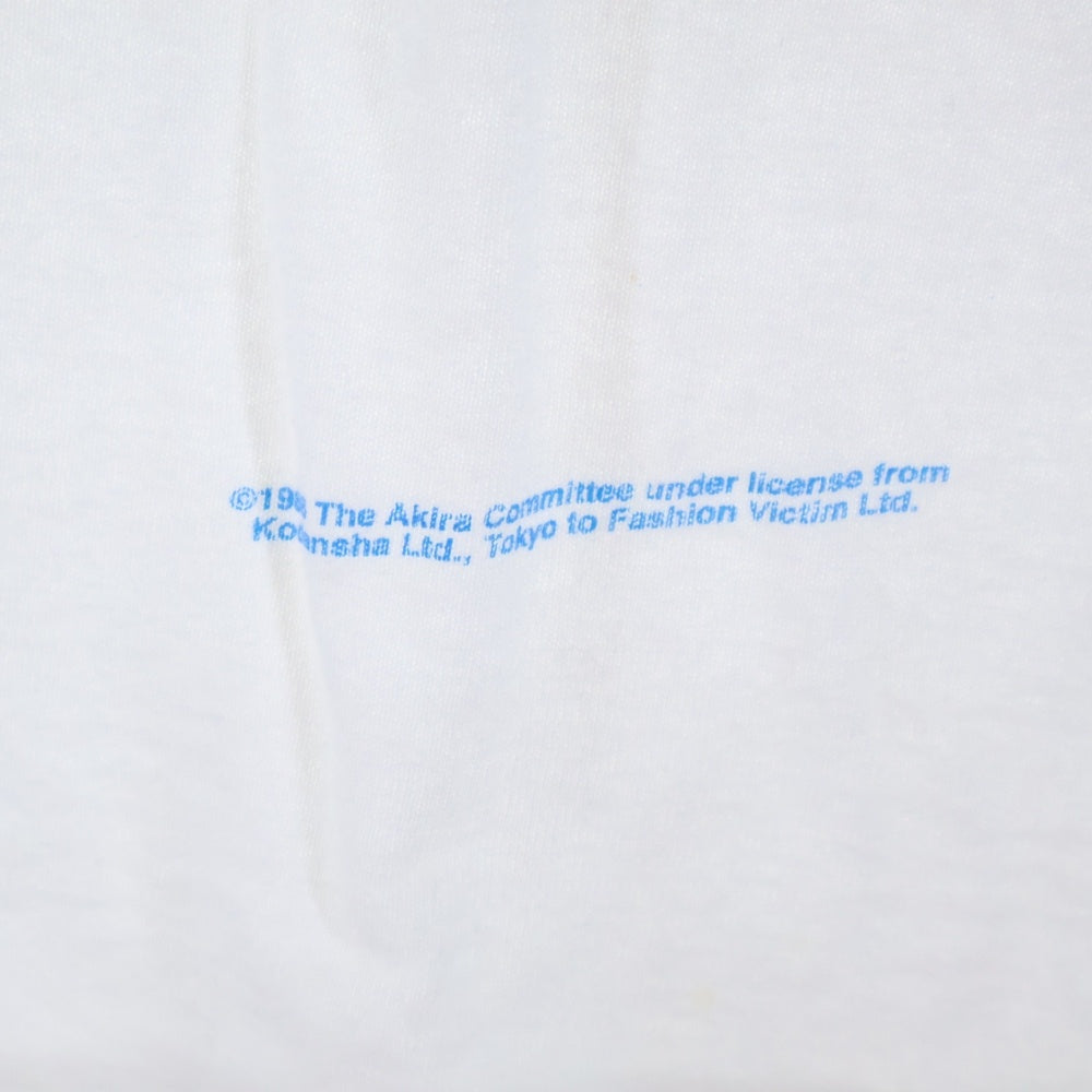 VINTAGE(ヴィンテージ) 90S AKIRA アキラ 金田バイク プリント 半袖クルーネックTシャツカットソー ホワイト