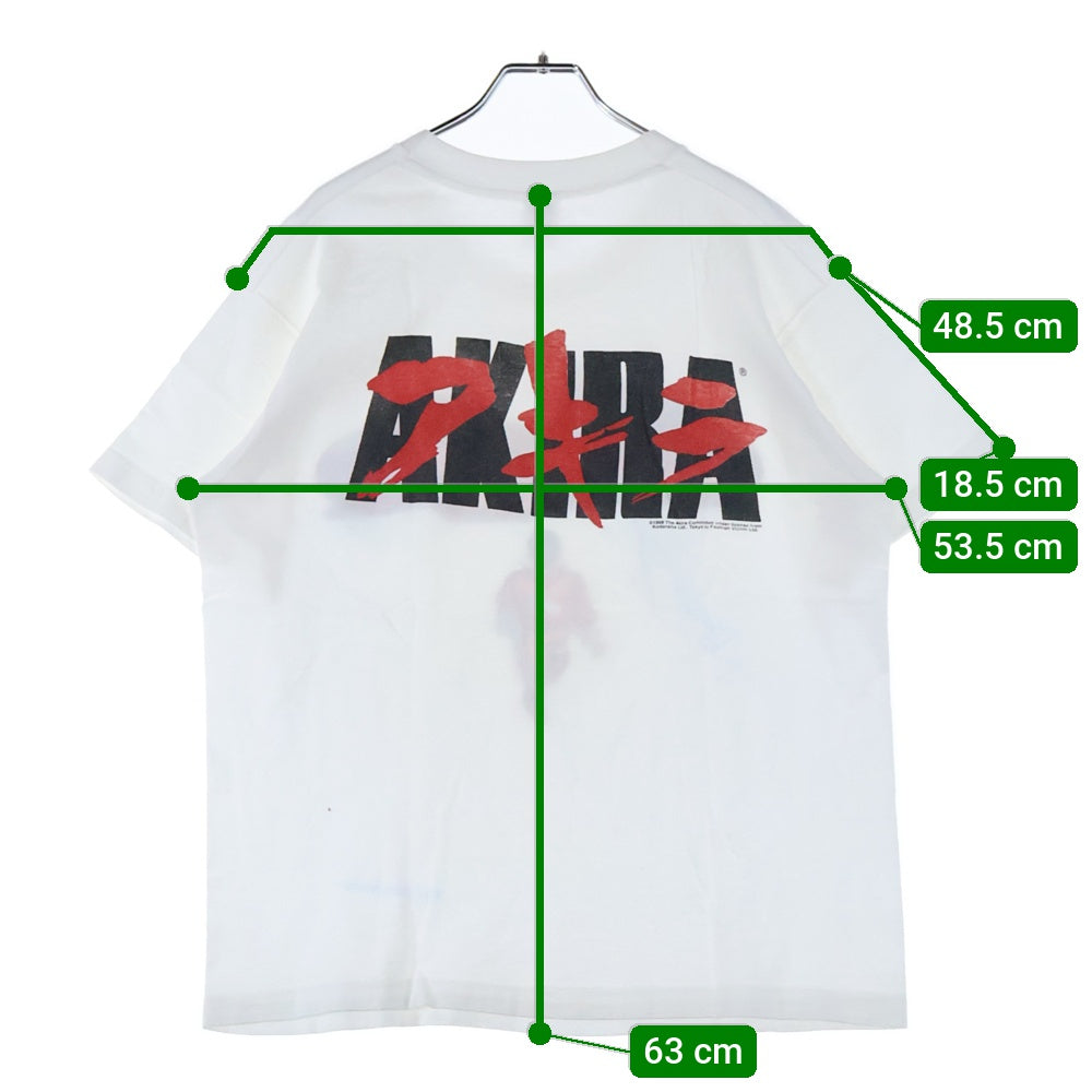 VINTAGE(ヴィンテージ) 90S AKIRA アキラ 金田バイク プリント 半袖クルーネックTシャツカットソー ホワイト