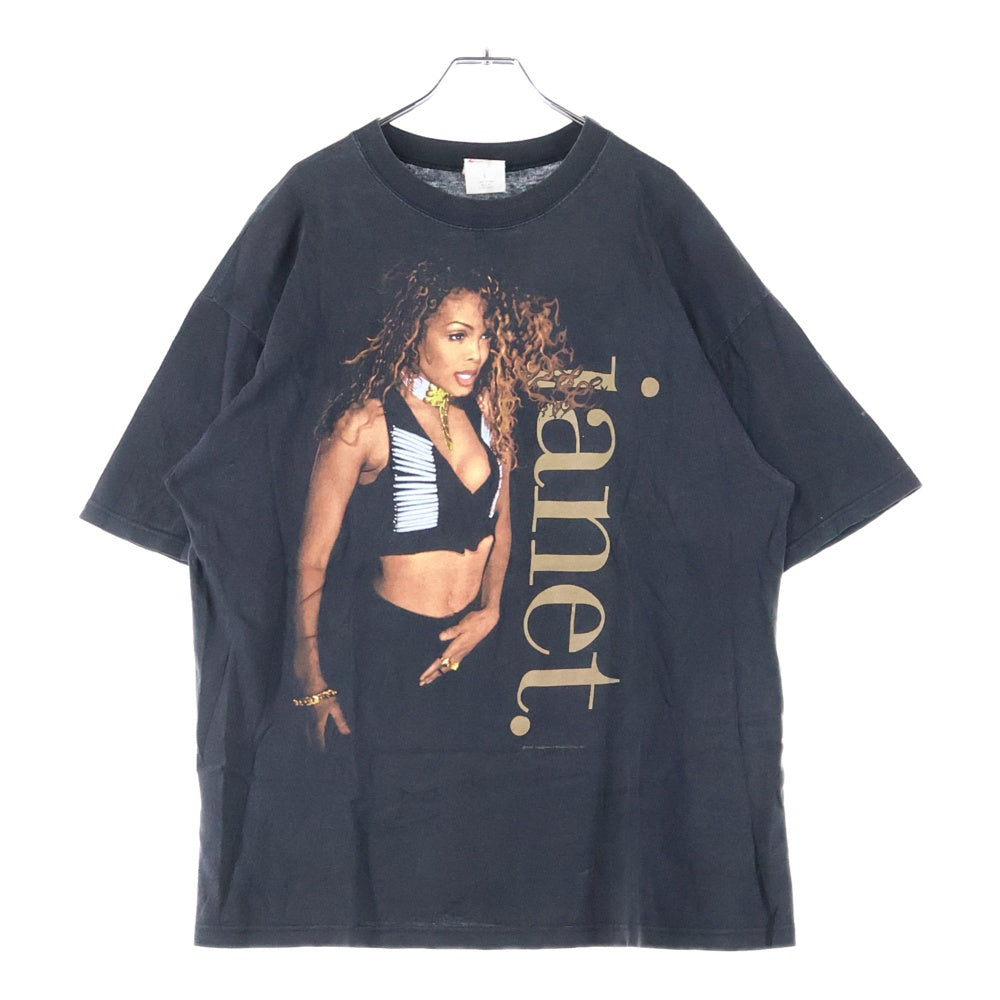 VINTAGE(ヴィンテージ) 90S JANET JACKSON WORLD TOUR TEE ヴィンテージ ジャネットジャクソン ワールドツアー 両面プリント クルーネック 半袖Tシャツ カットソー ブラック