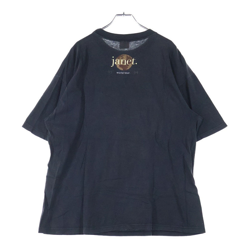 VINTAGE(ヴィンテージ) 90S JANET JACKSON WORLD TOUR TEE ヴィンテージ ジャネットジャクソン ワールドツアー 両面プリント クルーネック 半袖Tシャツ カットソー ブラック