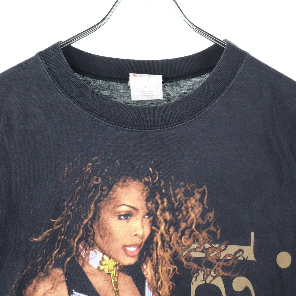 VINTAGE(ヴィンテージ) 90S JANET JACKSON WORLD TOUR TEE ヴィンテージ ジャネットジャクソン ワールドツアー 両面プリント クルーネック 半袖Tシャツ カットソー ブラック