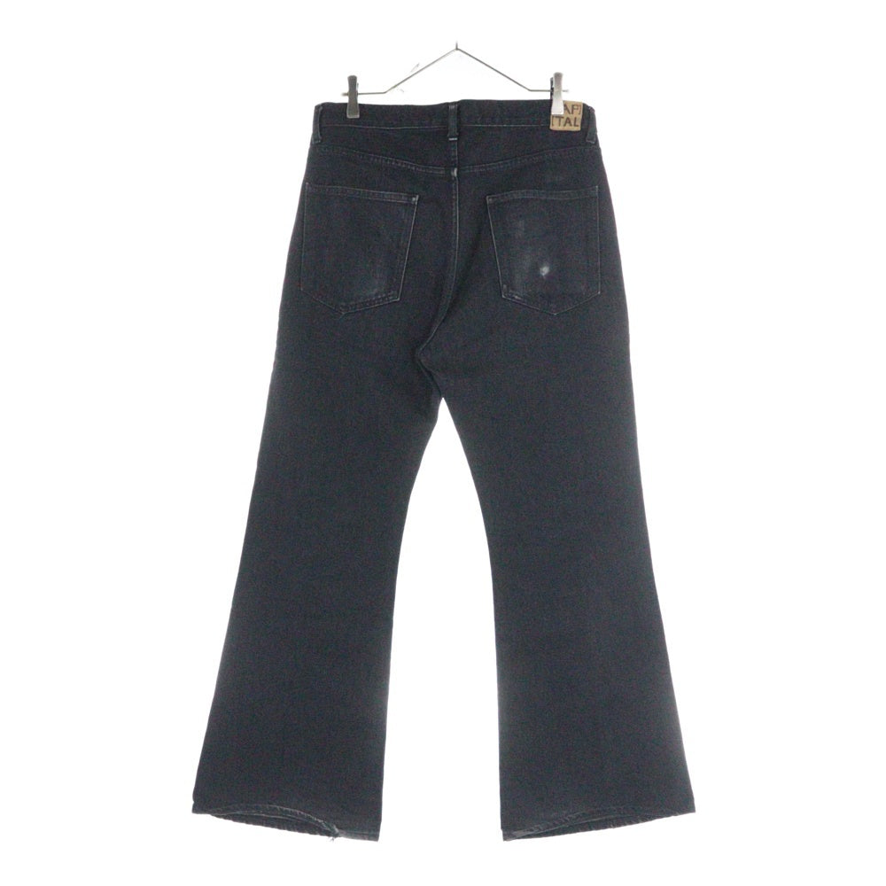 KAPITAL(キャピタル) OKABELLBO ブーツカットパンツ デニムパンツ K2112LP825 ブラック