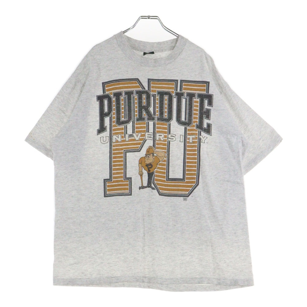 VINTAGE(ヴィンテージ) 90s PURDUE パデュー大学 カレッジ 半袖Tシャツ カットソー グレー