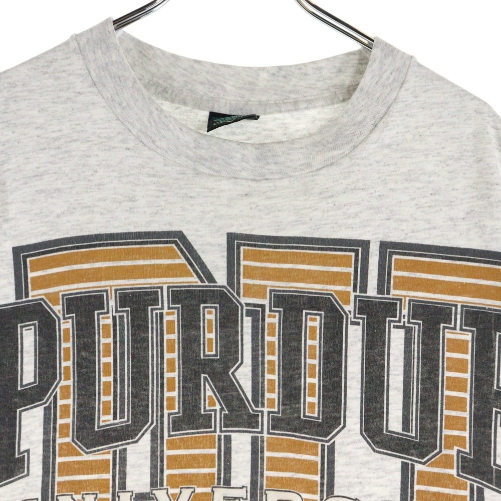 VINTAGE(ヴィンテージ) 90s PURDUE パデュー大学 カレッジ 半袖Tシャツ カットソー グレー