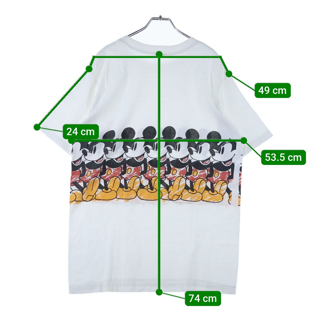 VINTAGE(ヴィンテージ) 90s MICKEY TEE ミッキー 両面プリント半袖Tシャツ カットソー ホワイト