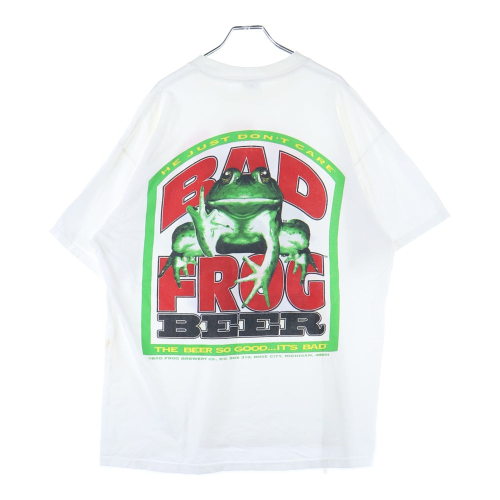 VINTAGE(ヴィンテージ) 90s BAD FROG バッドフロッグ Tシャツ 半袖カットソー ホワイト