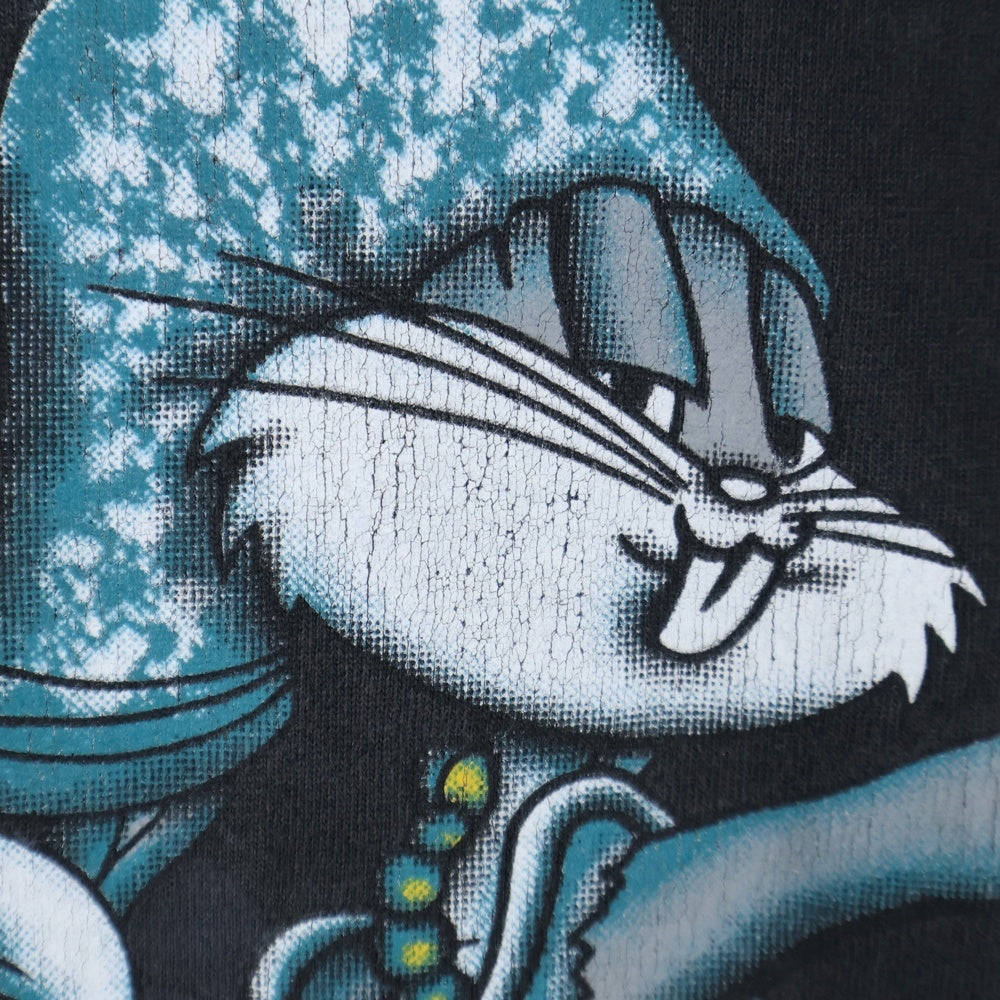 VINTAGE(ヴィンテージ) 90s BUGS BUNNY バッグス・バニーフロントプリント Tシャツ 半袖カットソー ブラック