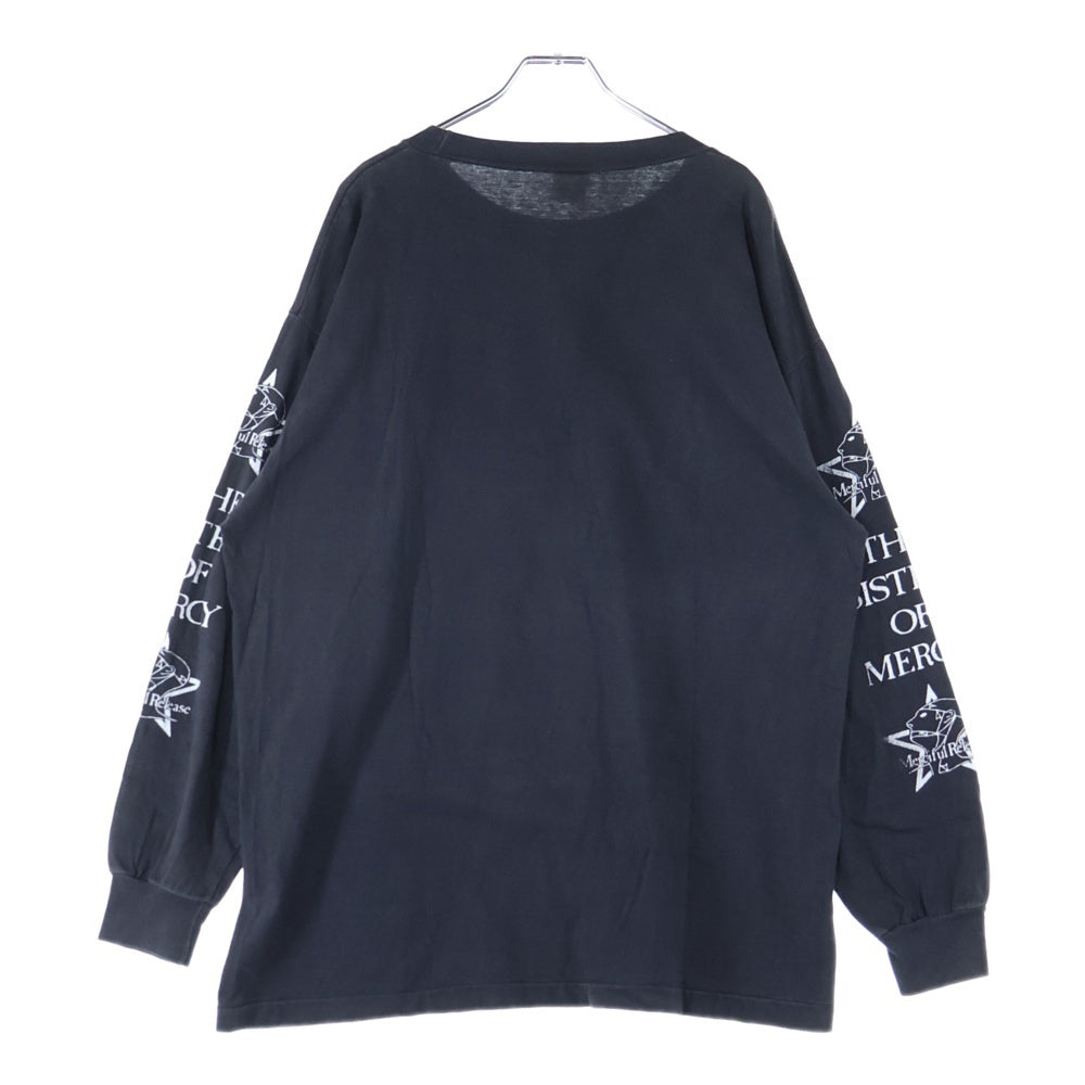 VINTAGE(ヴィンテージ) 90s THE SISTER OF MERCY L/S シスターオブマシーン フロント アーム プリント Tシャツ 長袖カットソー ブラック