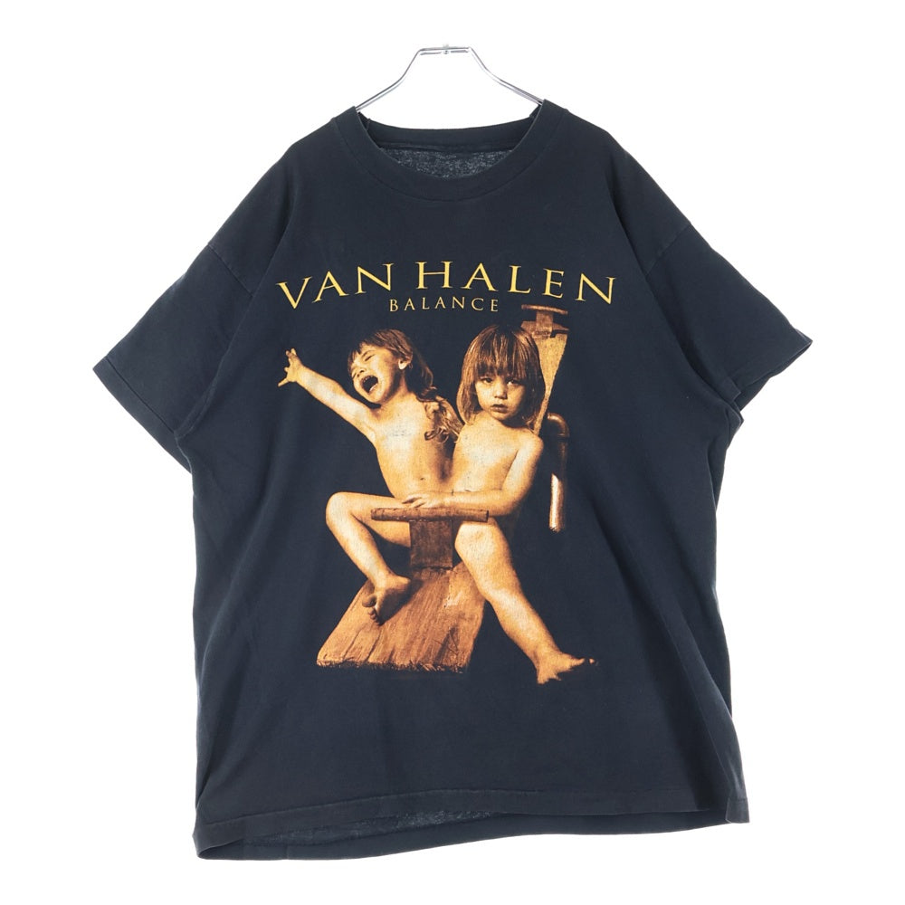 VINTAGE(ヴィンテージ) 90s VAN HALEN BALANCE TEE バランス ヴァン・ヘイレン 両面プリント半袖Tシャツ カットソーブラック
