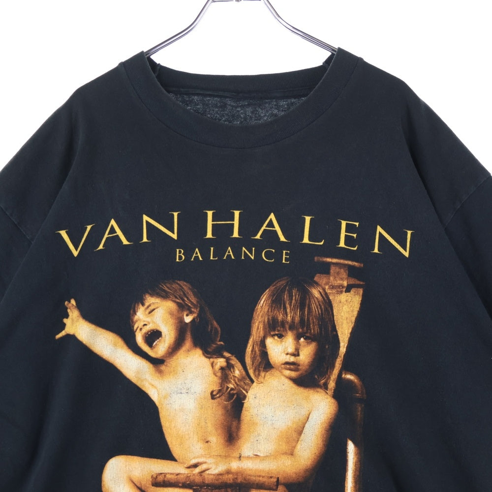 VINTAGE(ヴィンテージ) 90s VAN HALEN BALANCE TEE バランス ヴァン・ヘイレン 両面プリント半袖Tシャツ カットソーブラック