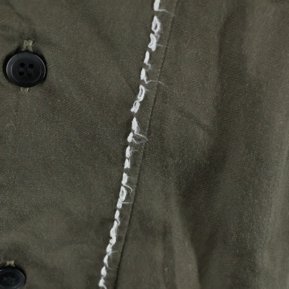 DESCENDANT(ディセンダント) 19SS ×RON HARMAN レーヨン オープンカラー 半袖 シャツ オリーブ