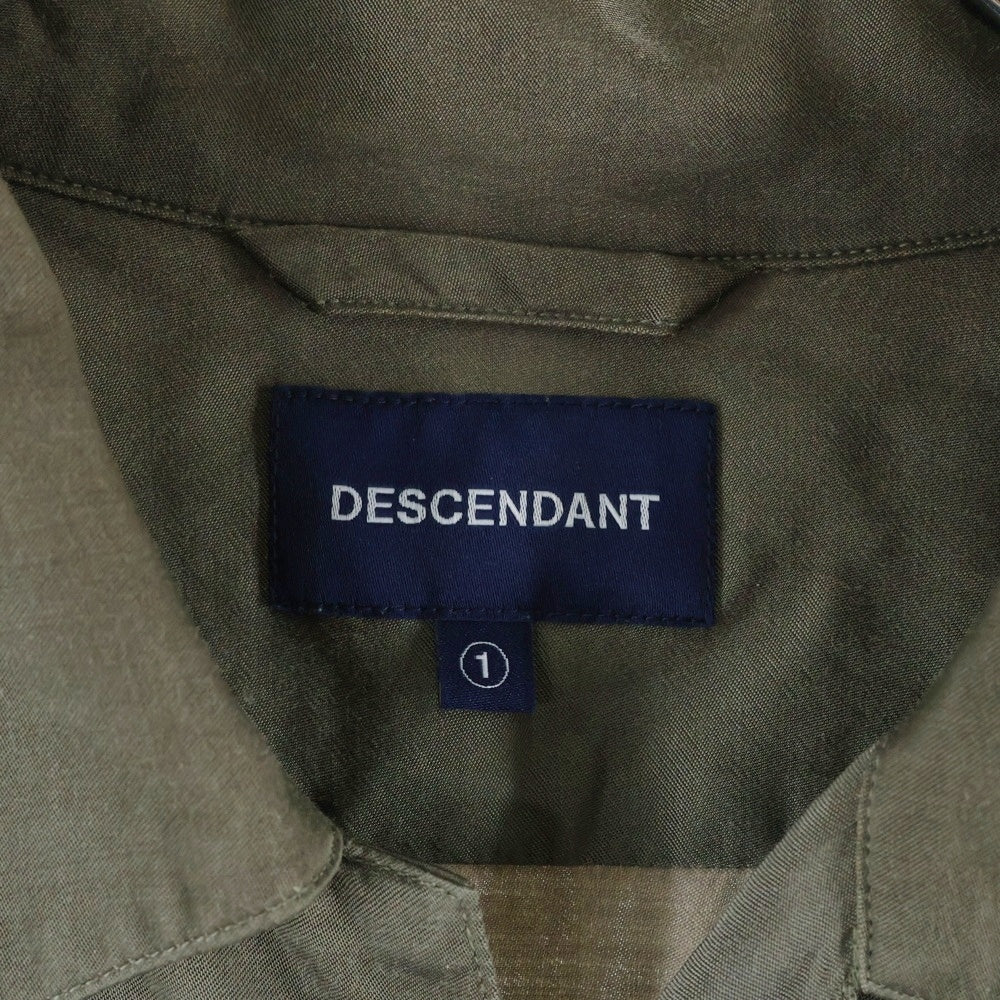 DESCENDANT(ディセンダント) 19SS ×RON HARMAN レーヨン オープンカラー 半袖 シャツ オリーブ