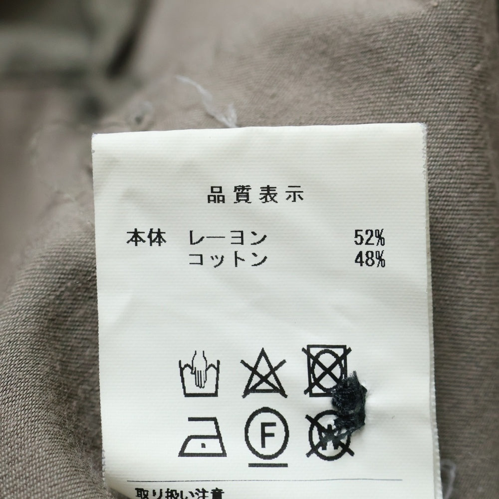 DESCENDANT(ディセンダント) 19SS ×RON HARMAN レーヨン オープンカラー 半袖 シャツ オリーブ