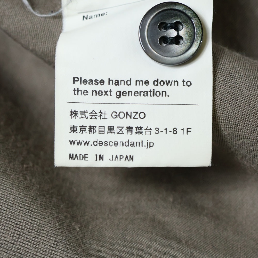 DESCENDANT(ディセンダント) 19SS ×RON HARMAN レーヨン オープンカラー 半袖 シャツ オリーブ