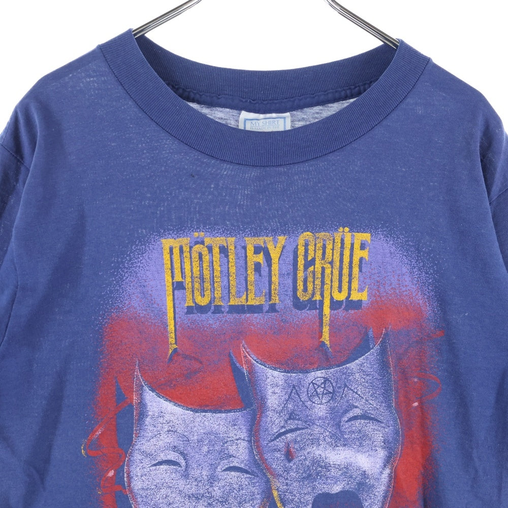 VINTAGE(ヴィンテージ) 80-90s MOTLEY CRUE THEATRE OF PAIN SMOKIN IN THE BOYS ROOM S/S シアターオブ ペイン 半袖Tシャツ カットソー ネイビー
