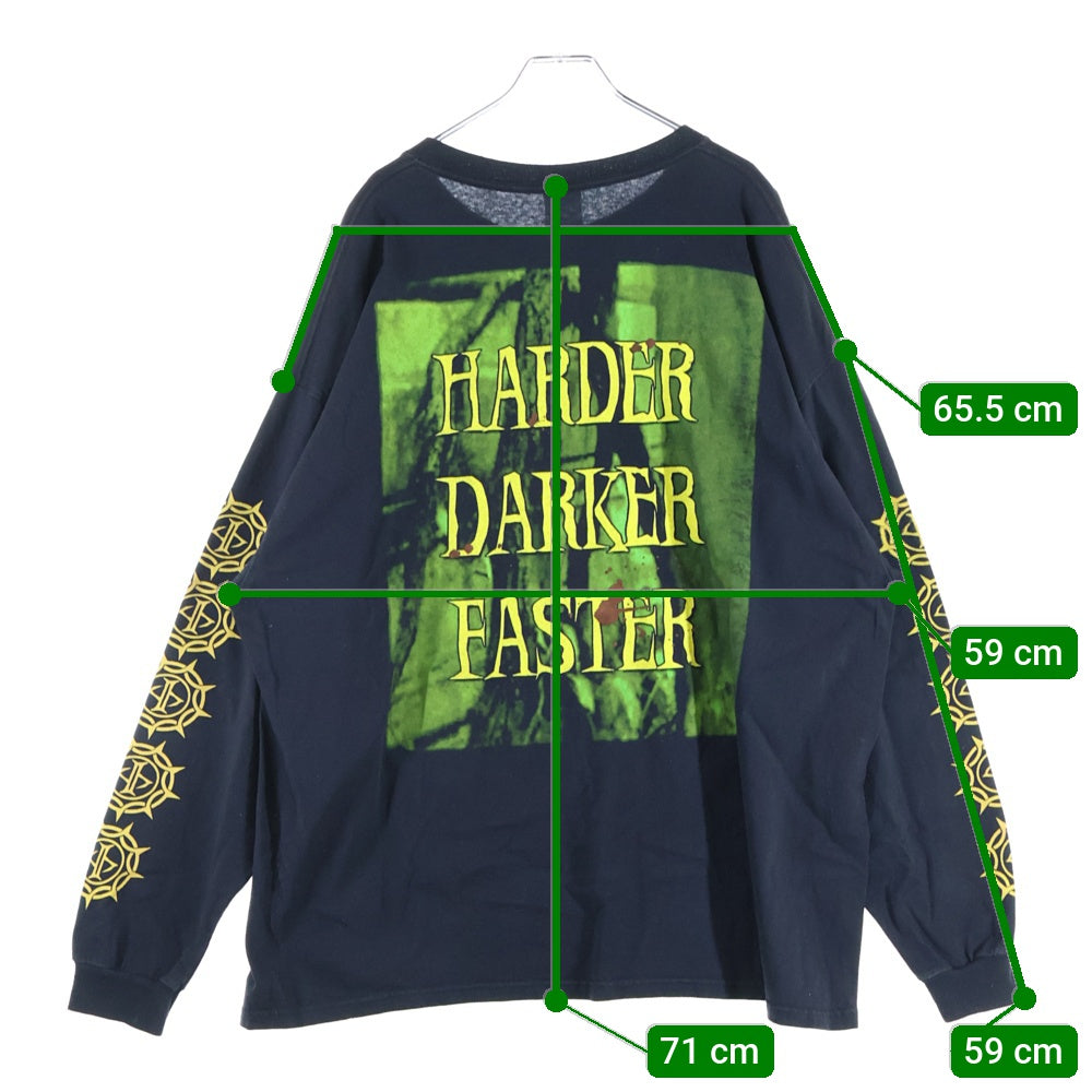 VINTAGE(ヴィンテージ) 00s CRADLE OF FILTH HARDER DARKER FASTER L/S 2007 クレイドルオブフィルス 長袖Tシャツ カットソー ブラック/グリーン